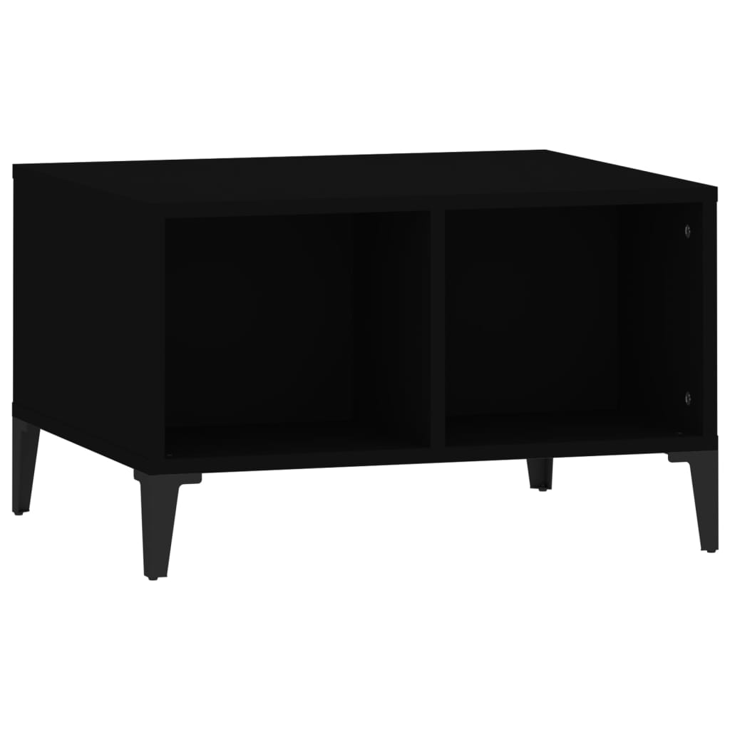 vidaXL Tavolino da Salotto Nero 60x50x36,5 cm in Legno Multistrato