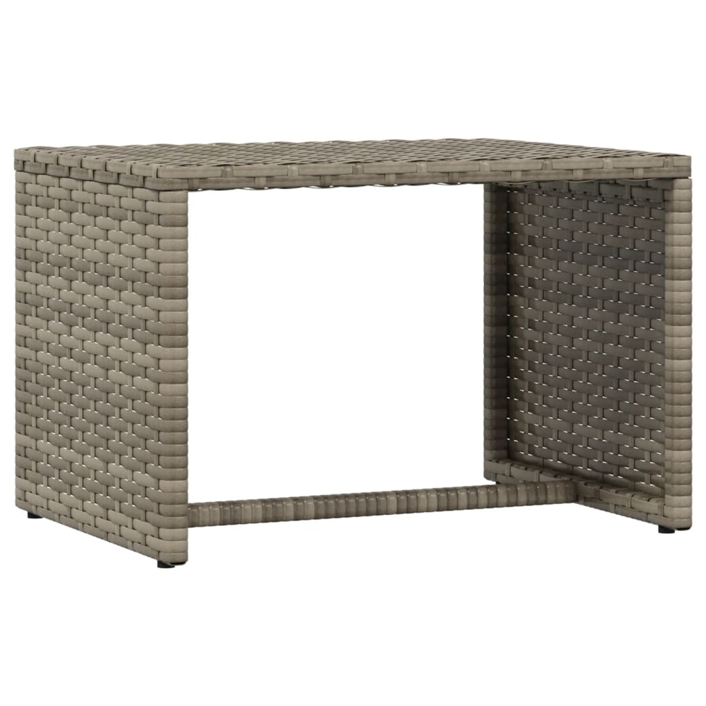 vidaXL Lettino Prendisole 1 pz con Tavolino Grigio in Polyrattan