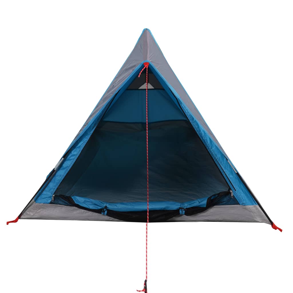 vidaXL Tenda da Campeggio per 2 Persone Blu Impermeabile