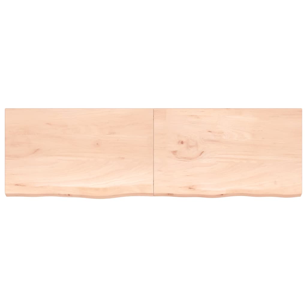 vidaXL Piano Bagno 200x60x(2-4) cm in Legno Massello Non Trattato