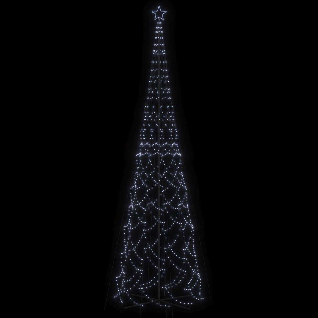 vidaXL Albero di Natale a Cono Bianco Freddo 3000 LED 230x800 cm