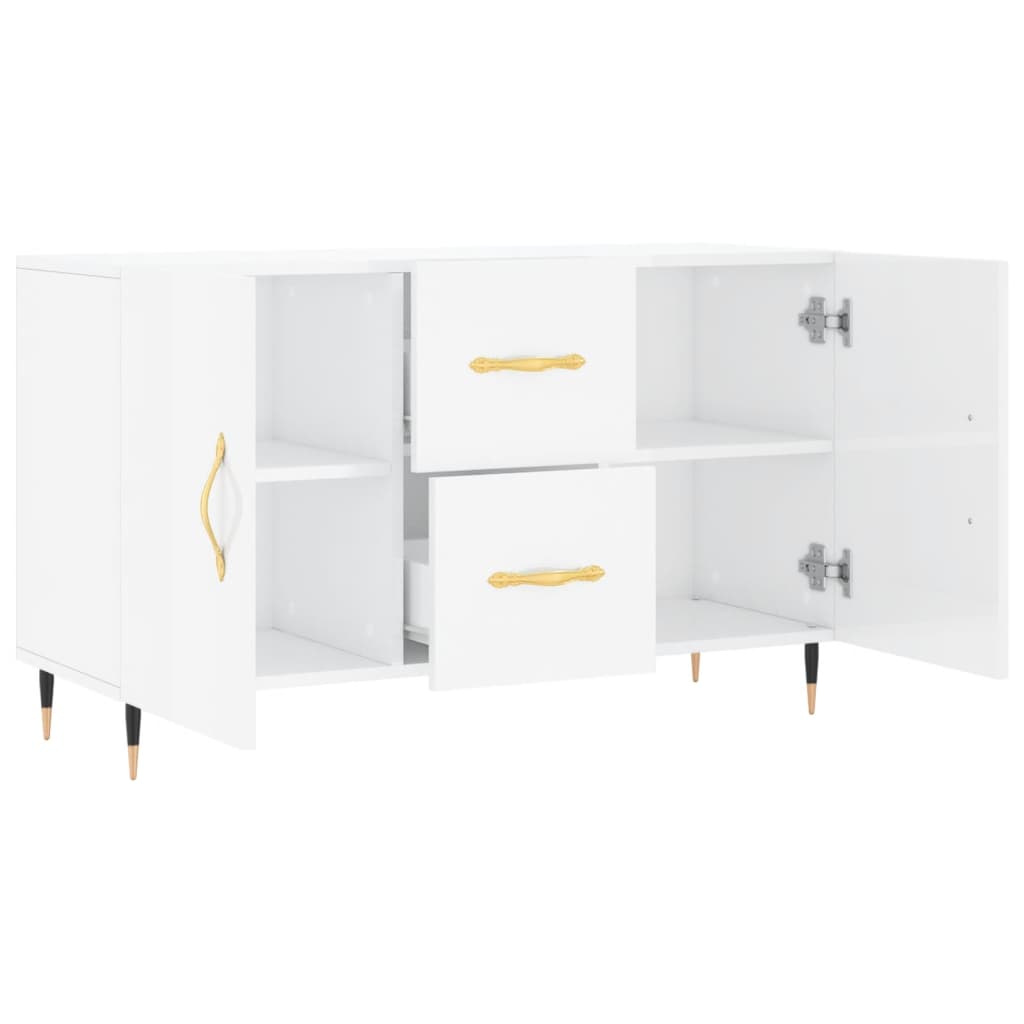 vidaXL Credenza Bianco Lucido 100x36x60 cm in Legno Multistrato