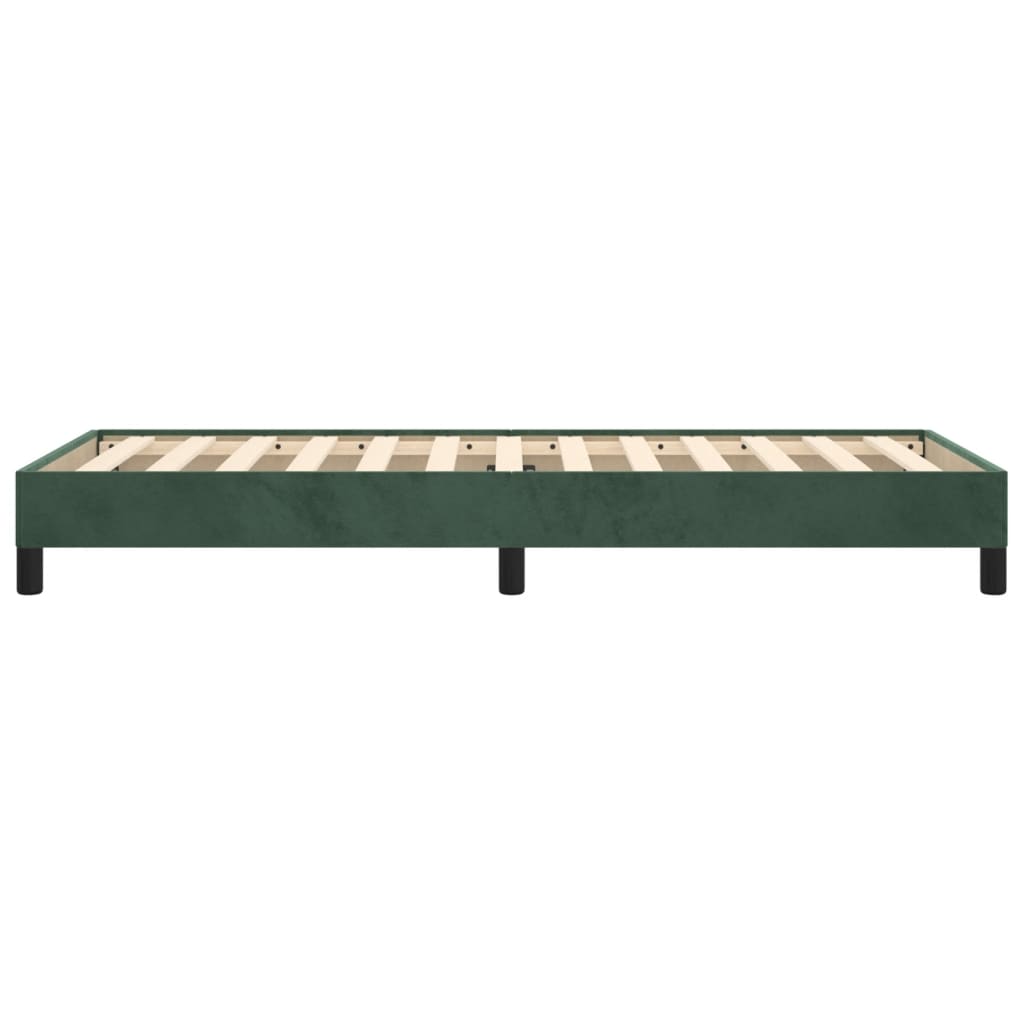 vidaXL Giroletto senza Materasso Verde Scuro 90x190 cm in Velluto