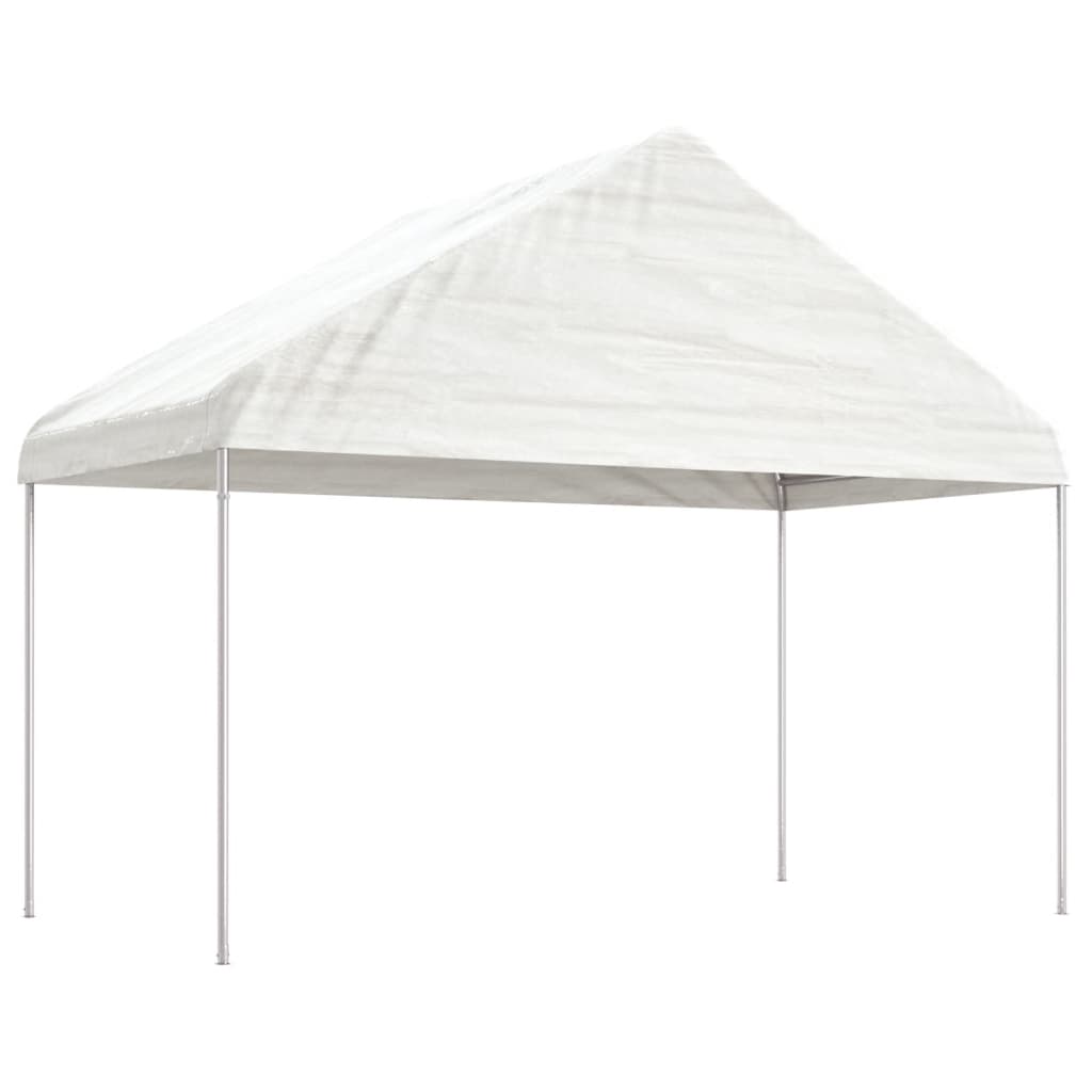 vidaXL Gazebo con Tetto Bianco 13,38x4,08x3,22 m in Polietilene