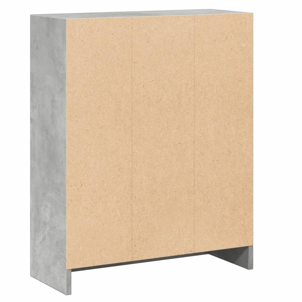 vidaXL Libreria Grigio Cemento 60x24x76 cm in Legno Multistrato