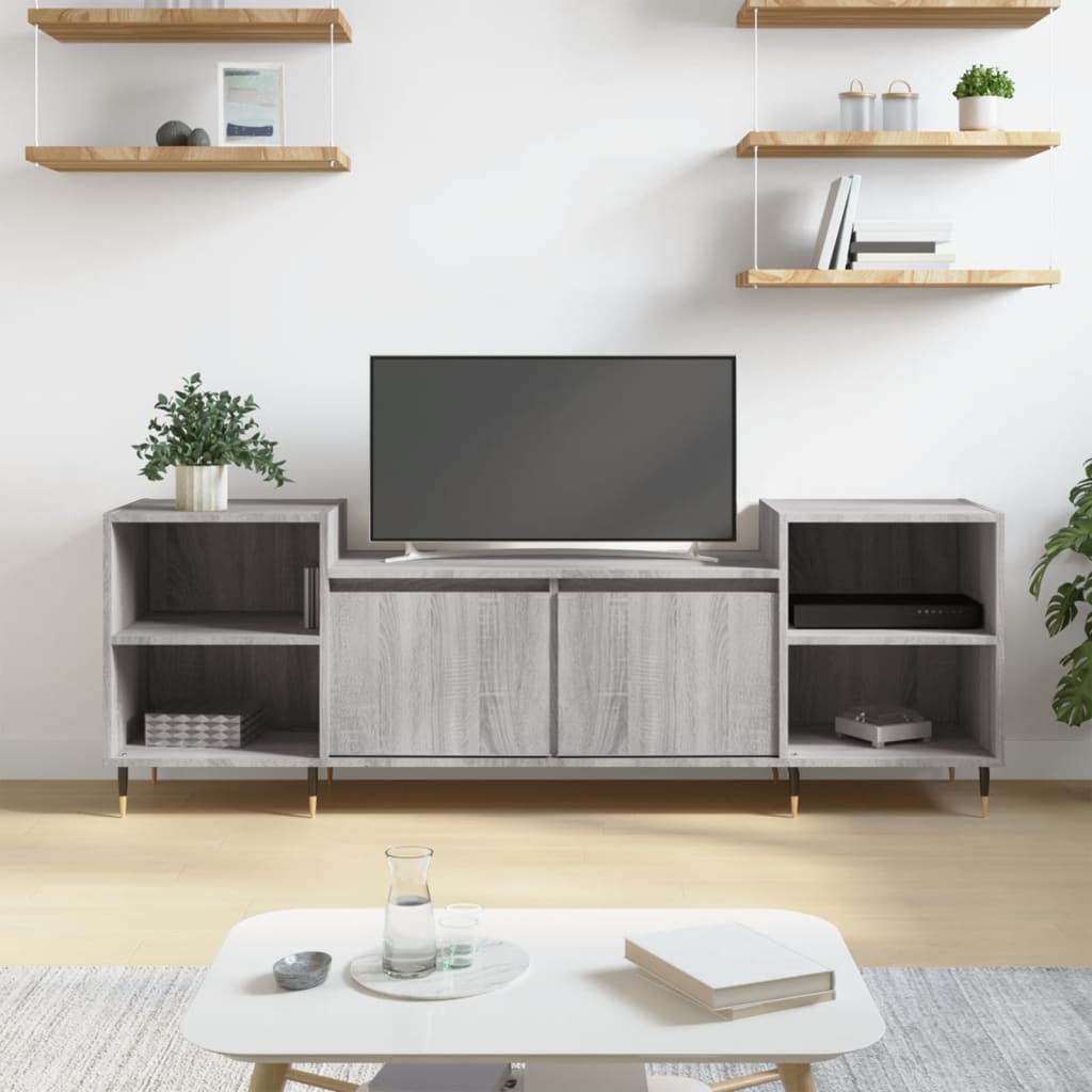 vidaXL Mobile TV Grigio Sonoma 160x35x55 cm in Legno Multistrato