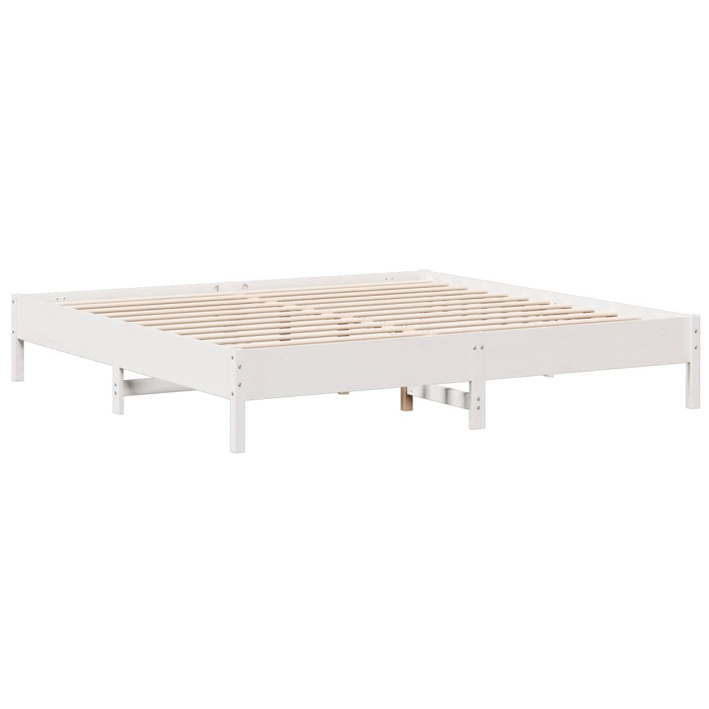 vidaXL Giroletto con Libreria senza Materasso 180x200 cm in Legno Pino