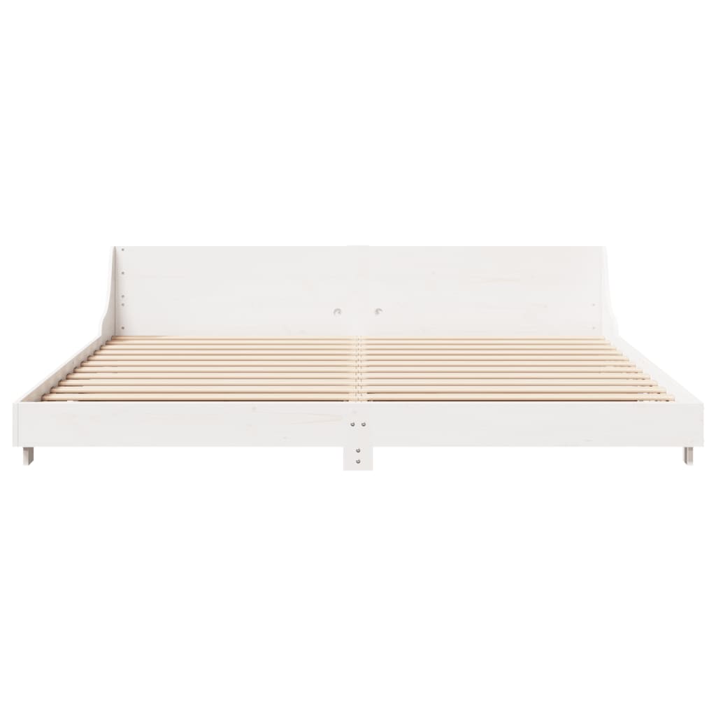 vidaXL Letto senza Materasso Bianco 180x200 cm Legno Massello di Pino