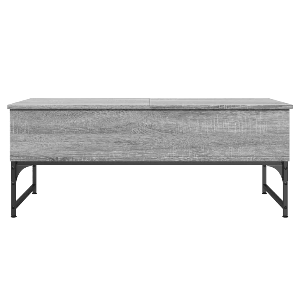 vidaXL Tavolino Salotto Grigio Sonoma 100x50x40cm Multistrato Metallo