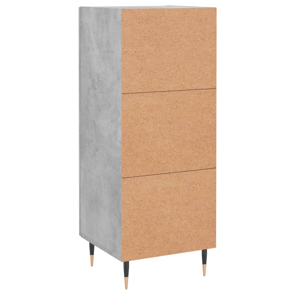 vidaXL Credenza Grigio Cemento 34,5x34x90 cm in Legno Multistrato