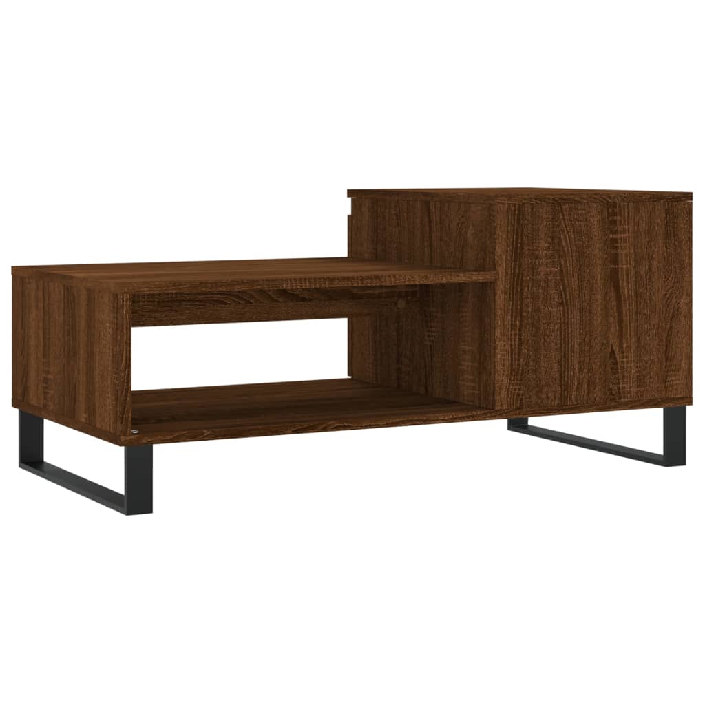 vidaXL Tavolino da Salotto Rovere Marrone100x50x45cm Legno Multistrato