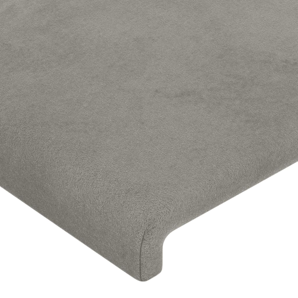 vidaXL Testiere 2 pz Grigio Chiaro 100x5x78/88 cm in Velluto