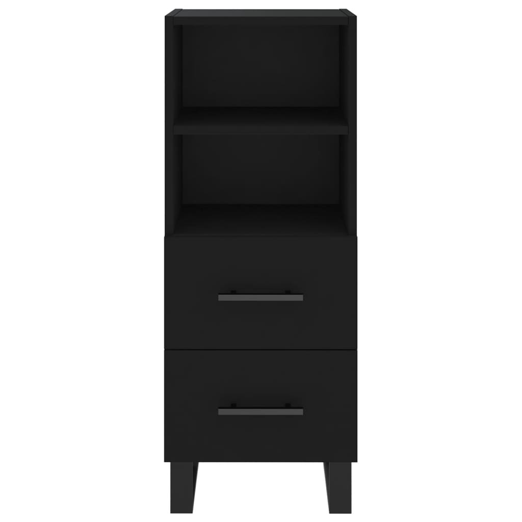 vidaXL Credenza Nero 34,5x34x90 cm in Legno Multistrato