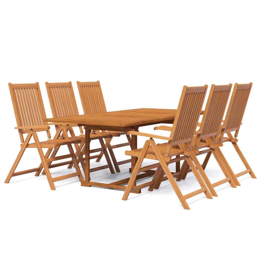 vidaXL Set Mobili da Pranzo da Giardino 7 pz Legno Massello di Acacia