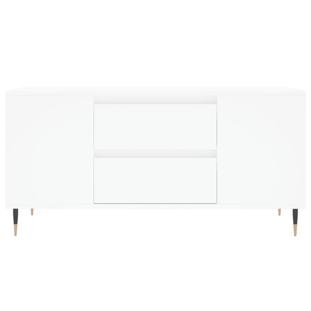 vidaXL Tavolino da Salotto Bianco 102x44,5x50 cm in Legno Multistrato