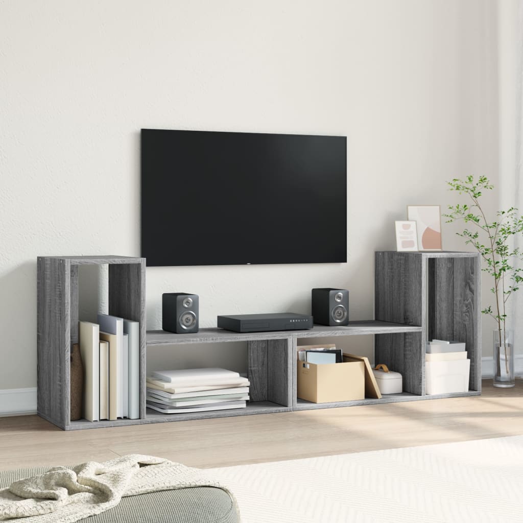 vidaXL Mobili TV 2 pz Grigio Sonoma 75x30x50 cm in Legno Multistrato