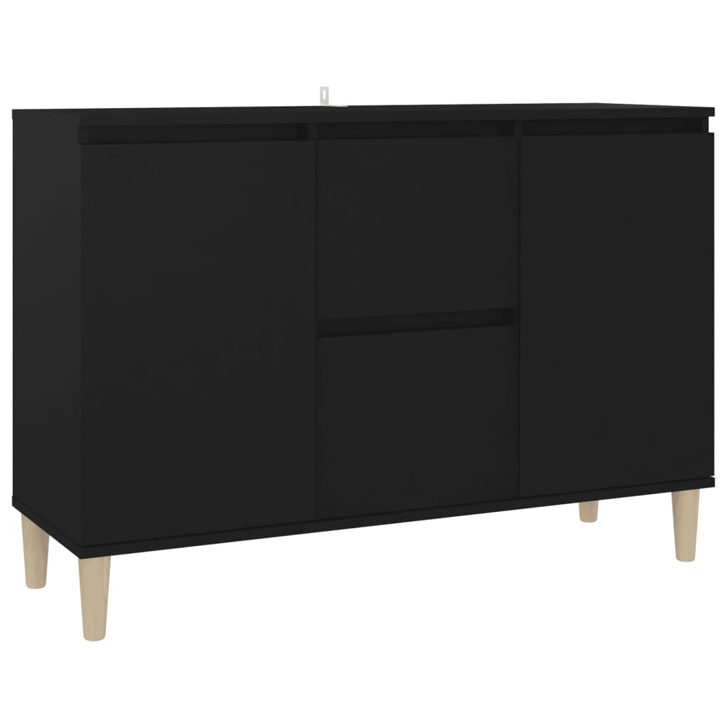 vidaXL Credenza Nera 101x35x70 cm in Legno Multistrato