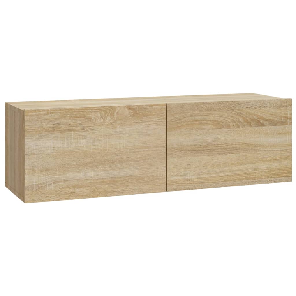 vidaXL Mobili TV Muro 2pz Rovere Sonoma 100x30x30 cm Legno Multistrato