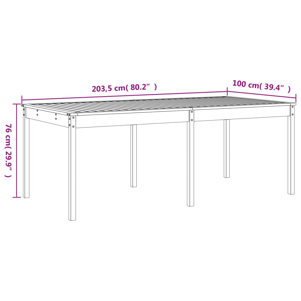 vidaXL Set da Pranzo da Giardino 17 pz ambra in Legno Massello di Pino