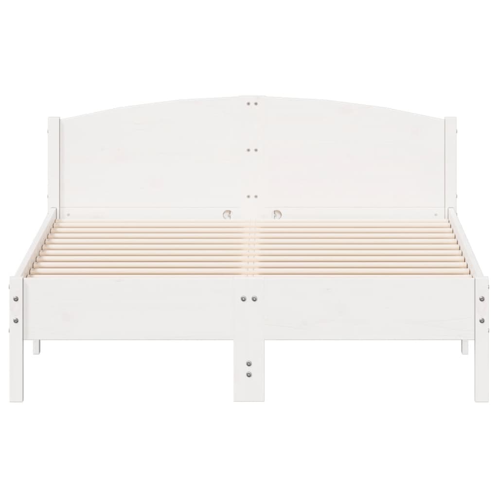 vidaXL Letto senza Materasso Bianco 140x190 cm Legno Massello di Pino