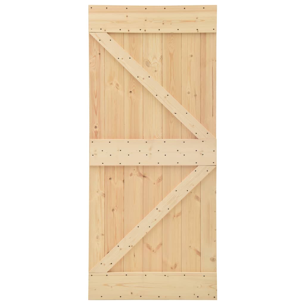 vidaXL Porta Scorrevole con Set Hardware 100x210 cm in Legno di Pino