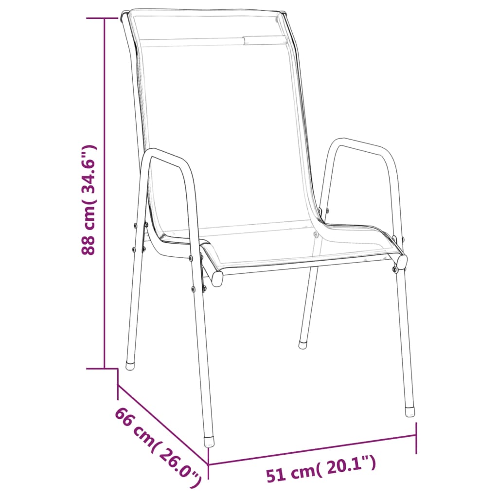 vidaXL Set da Pranzo da Giardino 9 pz Nero in Acciaio e Textilene