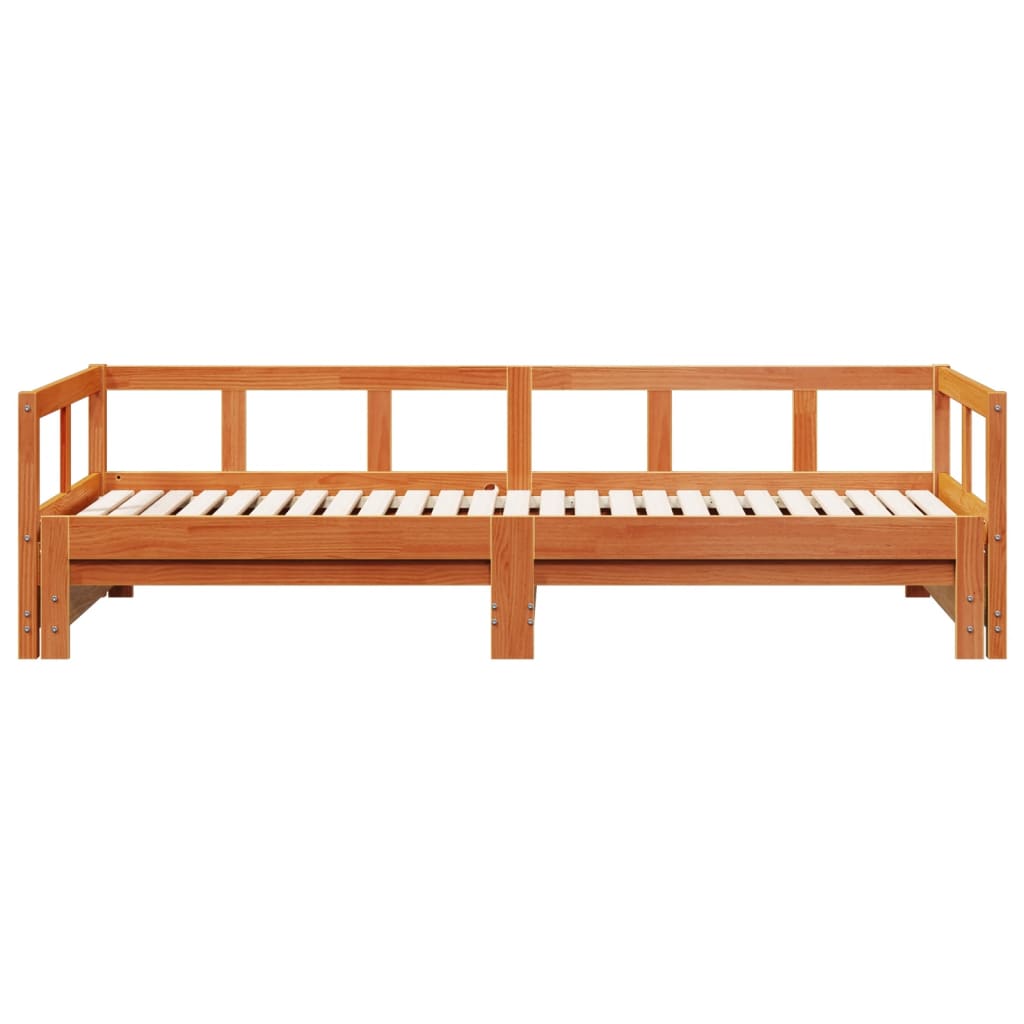 vidaXL Dormeuse senza Materasso Marrone Cera 80x200 cm Legno di Pino