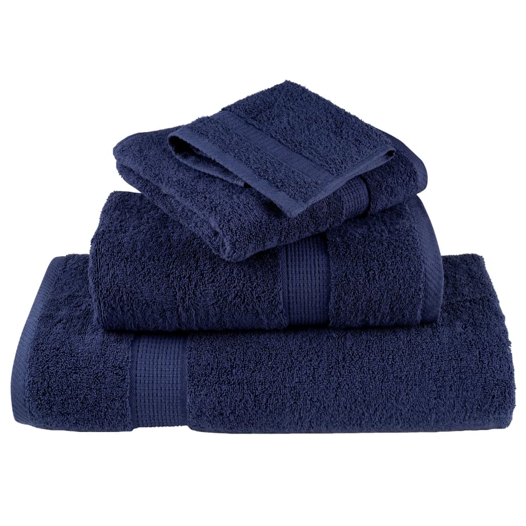 vidaXL Asciugamani per Sauna SOLUND 2 pz Blu Navy 80x200cm 600gsm