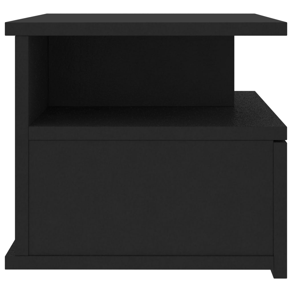 vidaXL Comodino Pensile Nero 40x31x27 cm in Legno Multistrato