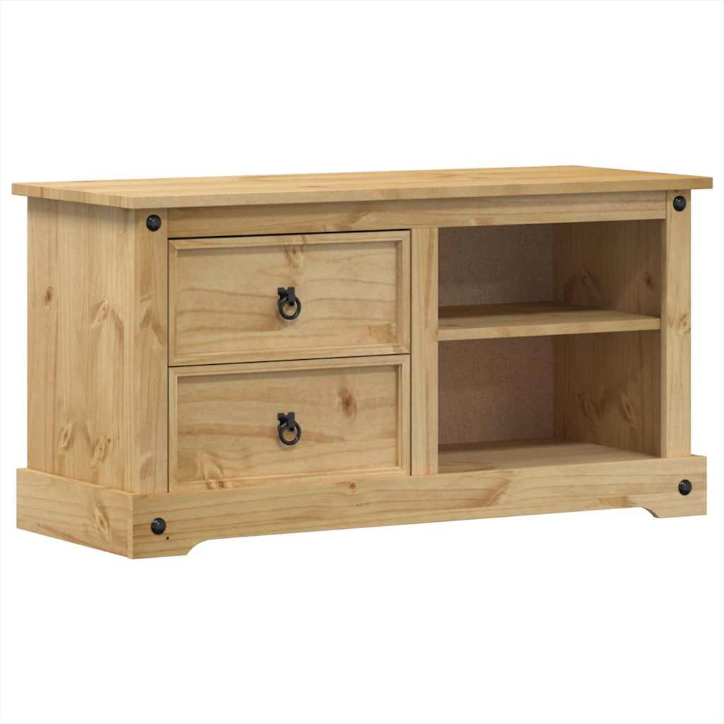 vidaXL Mobile Porta TV Corona 100x40x52 cm in Legno Massello di Pino