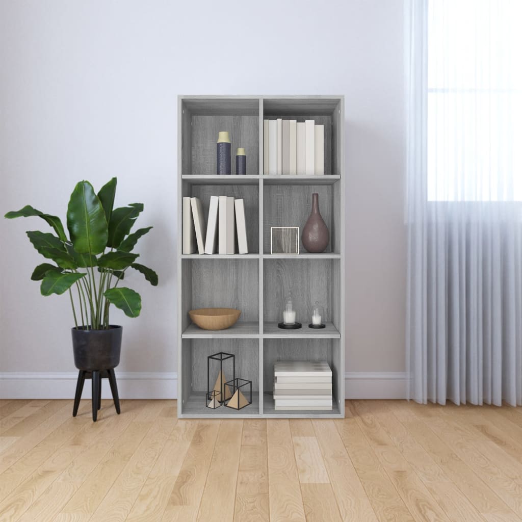 vidaXL Libreria/Credenza Grigio Sonoma 66x30x130 cm Legno Multistrato