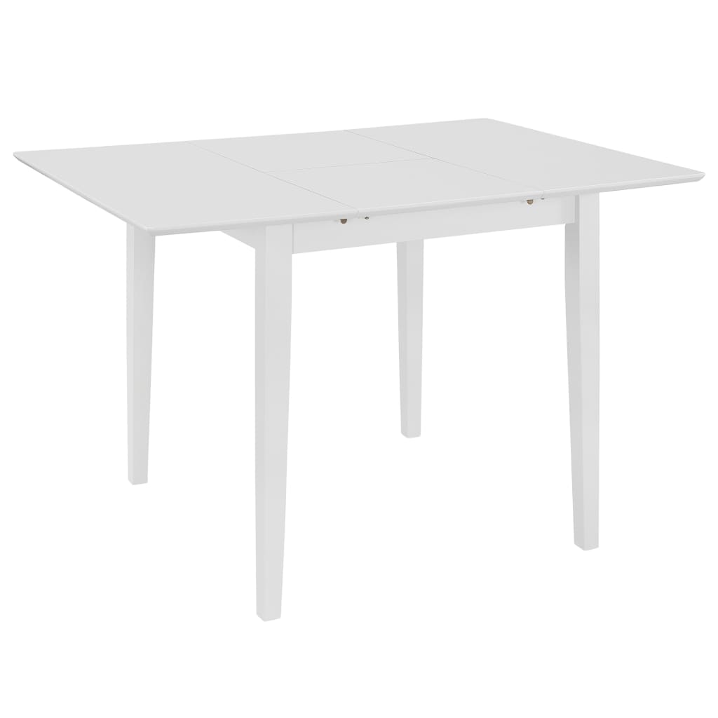 vidaXL Tavolo da Pranzo Estensibile Bianco (80-120)x80x74 cm in MDF