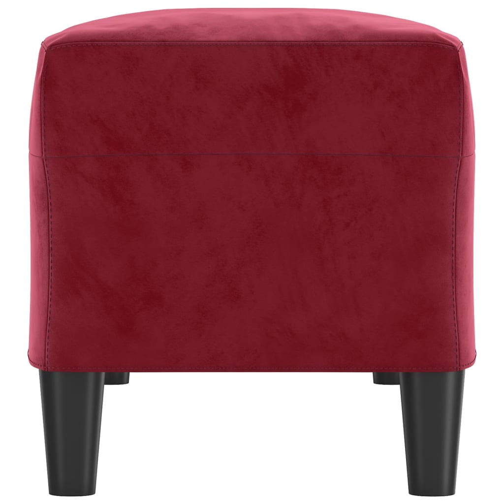 vidaXL Panca Rosso Vino 100x35x41 cm in Velluto