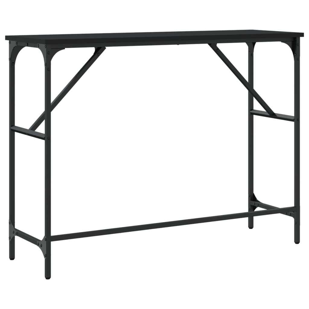 vidaXL Tavolino Consolle Nero 100x32x75 cm in Legno Multistrato