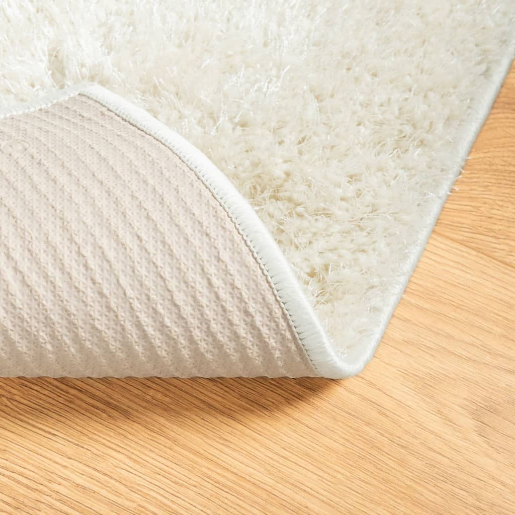 vidaXL Tappeto a Pelo Lucido Lungo ISTAN Effetto Crema 100x200 cm