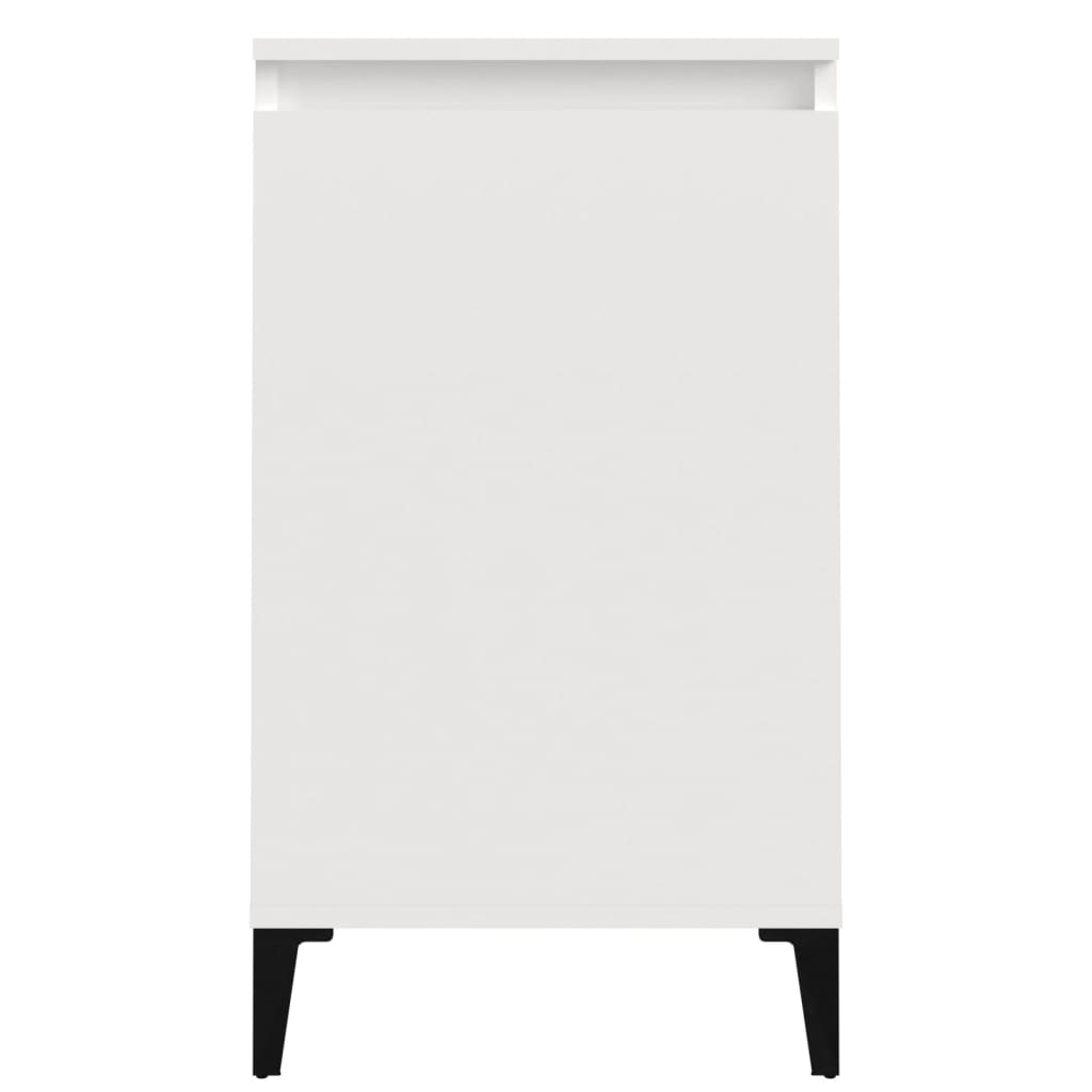 vidaXL Comodini 2 pz Bianco Lucido 40x35x70 cm in Legno Multistrato