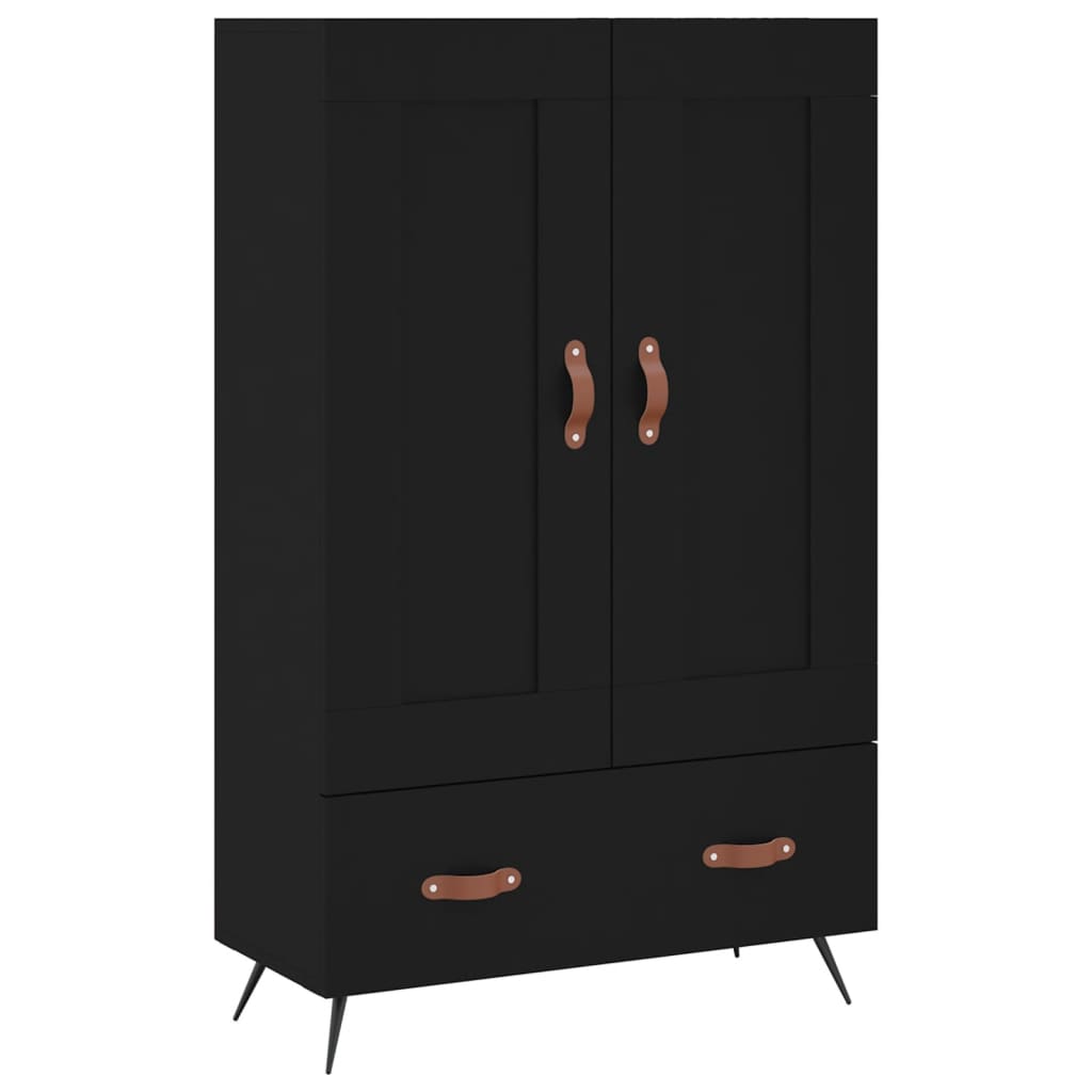 vidaXL Credenza Nera 69,5x31x115 cm in Legno Multistrato