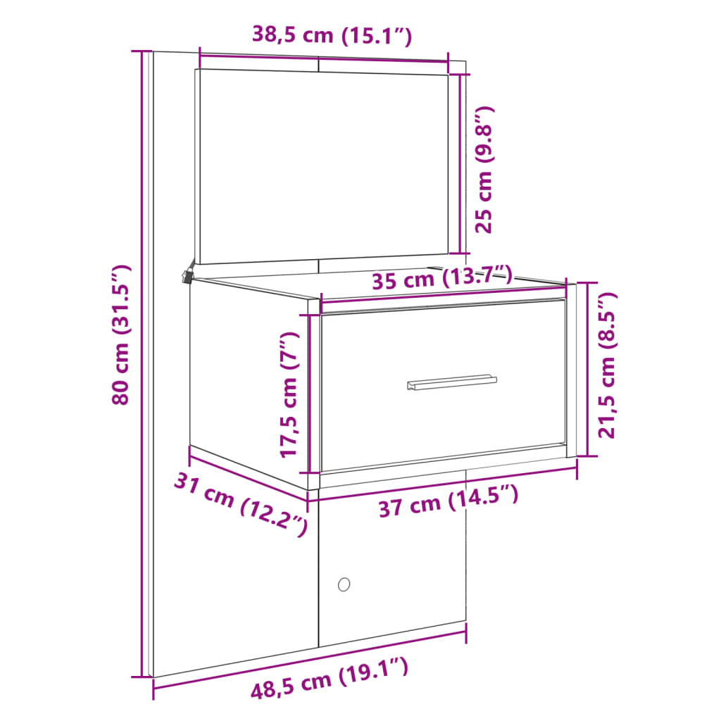 vidaXL Testiera Letto con Comodini Rovere Marrone 160 cm Multistrato