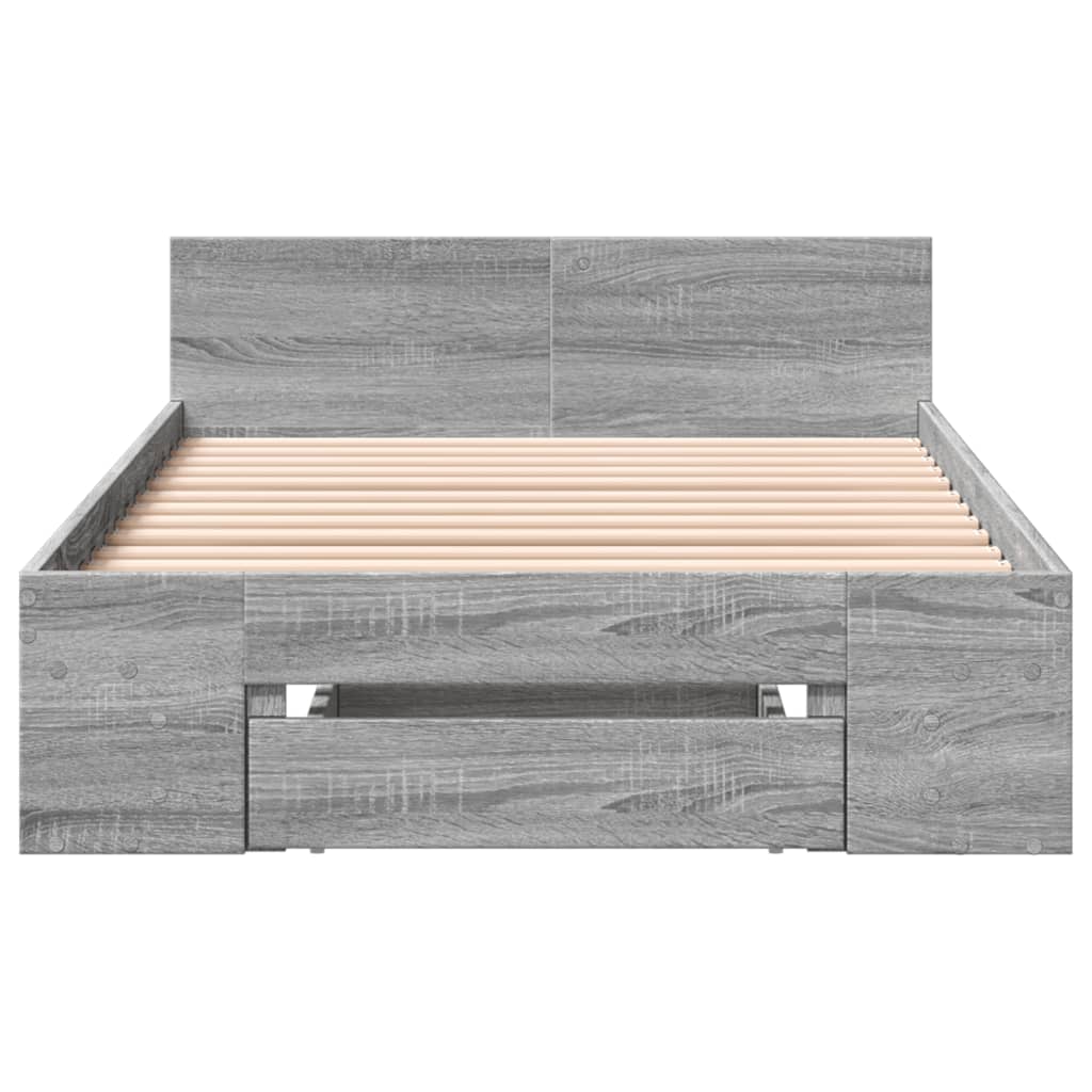 vidaXL Giroletto Cassetto Grigio Sonoma 100x200 cm Legno Multistrato