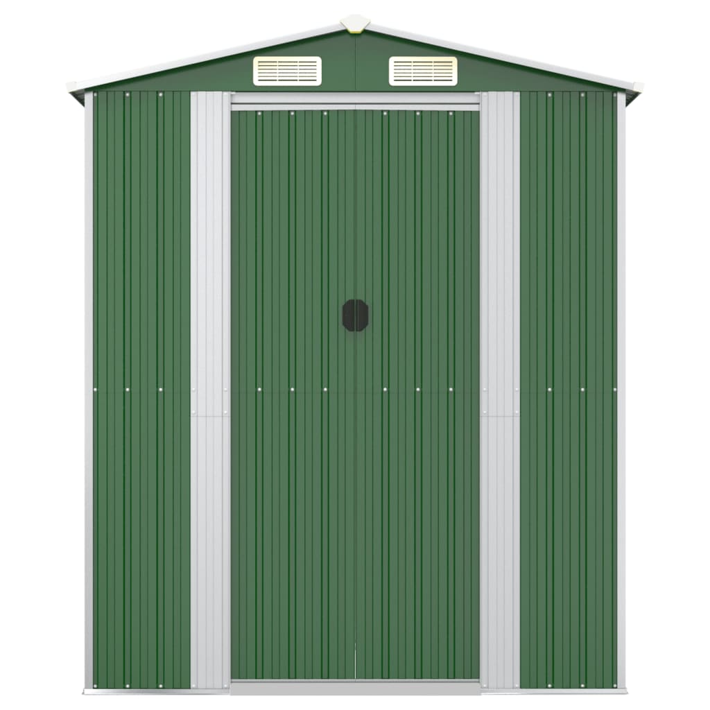 vidaXL Capanno da Giardino Verde 192x772x223 cm Acciaio Zincato