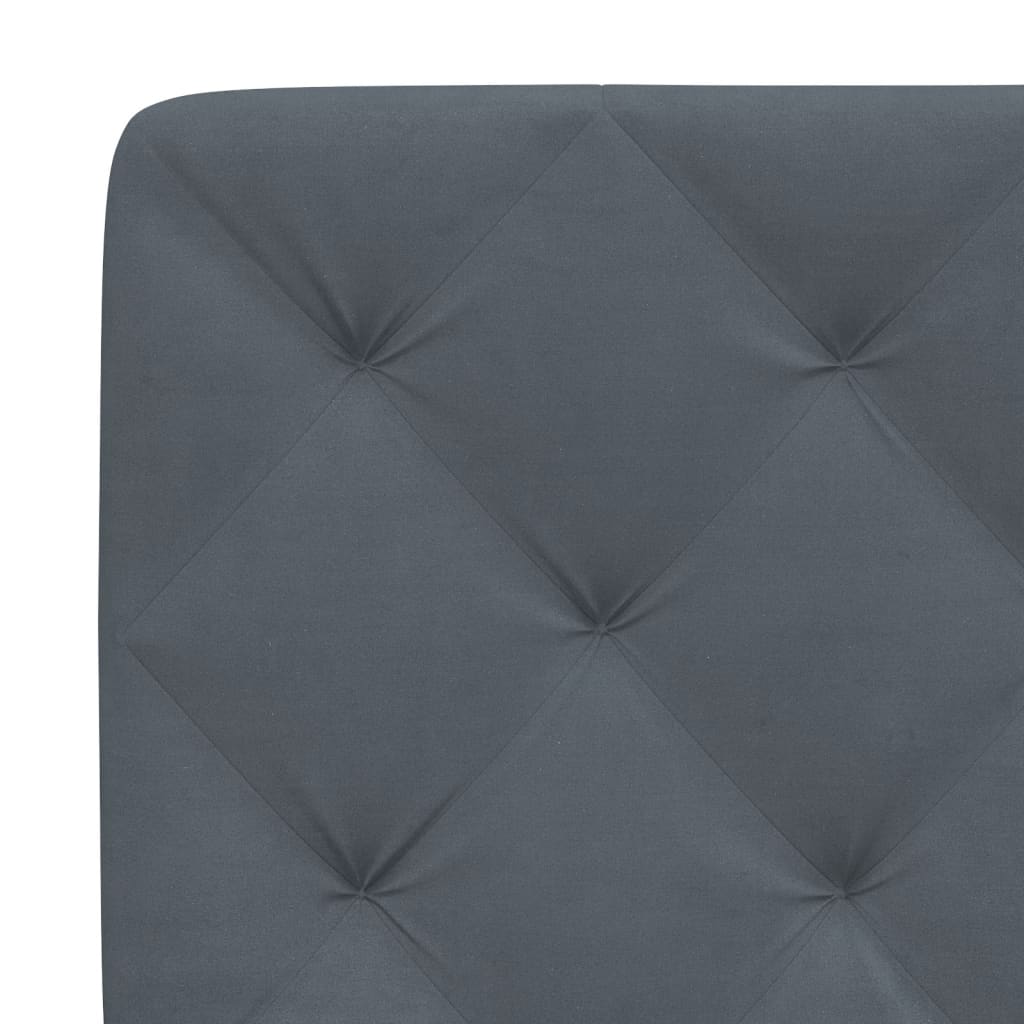 vidaXL Giroletto senza Materasso Grigio Scuro 100x200 cm Velluto