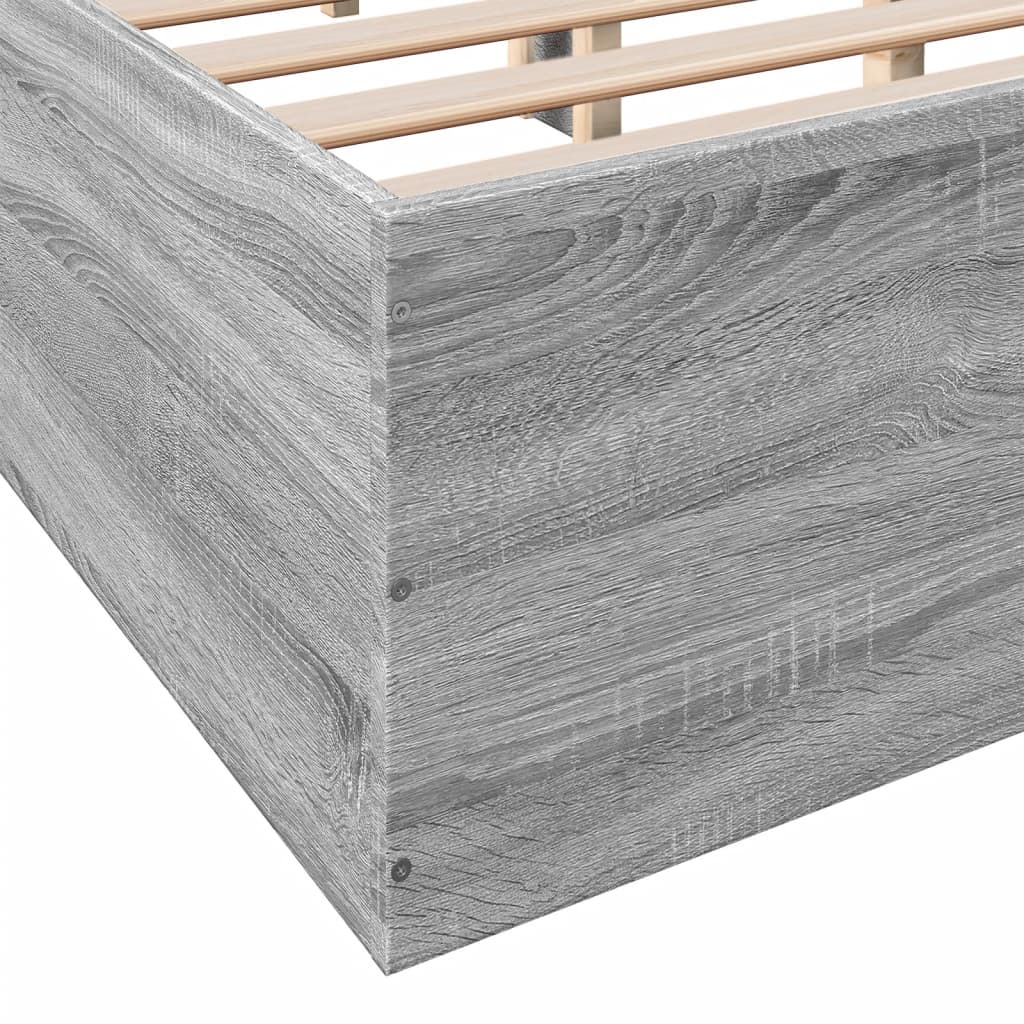 vidaXL Giroletto Grigio Sonoma 160x200 cm in Legno Multistrato