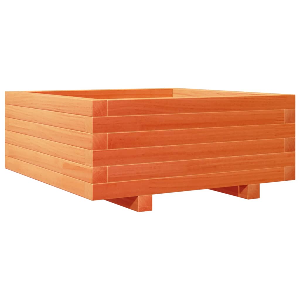 vidaXL Fioriera Giardino Marrone Cera 60x60x26,5cm Legno Massello Pino