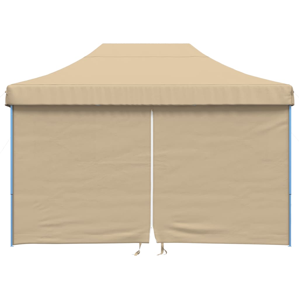 vidaXL Tendone per Feste Pieghevole Pop-Up con 4 Pareti Beige