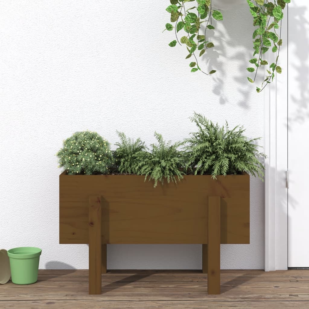 vidaXL Fioriera da Giardino Ambra 62x30x38 cm Legno Massello di Pino