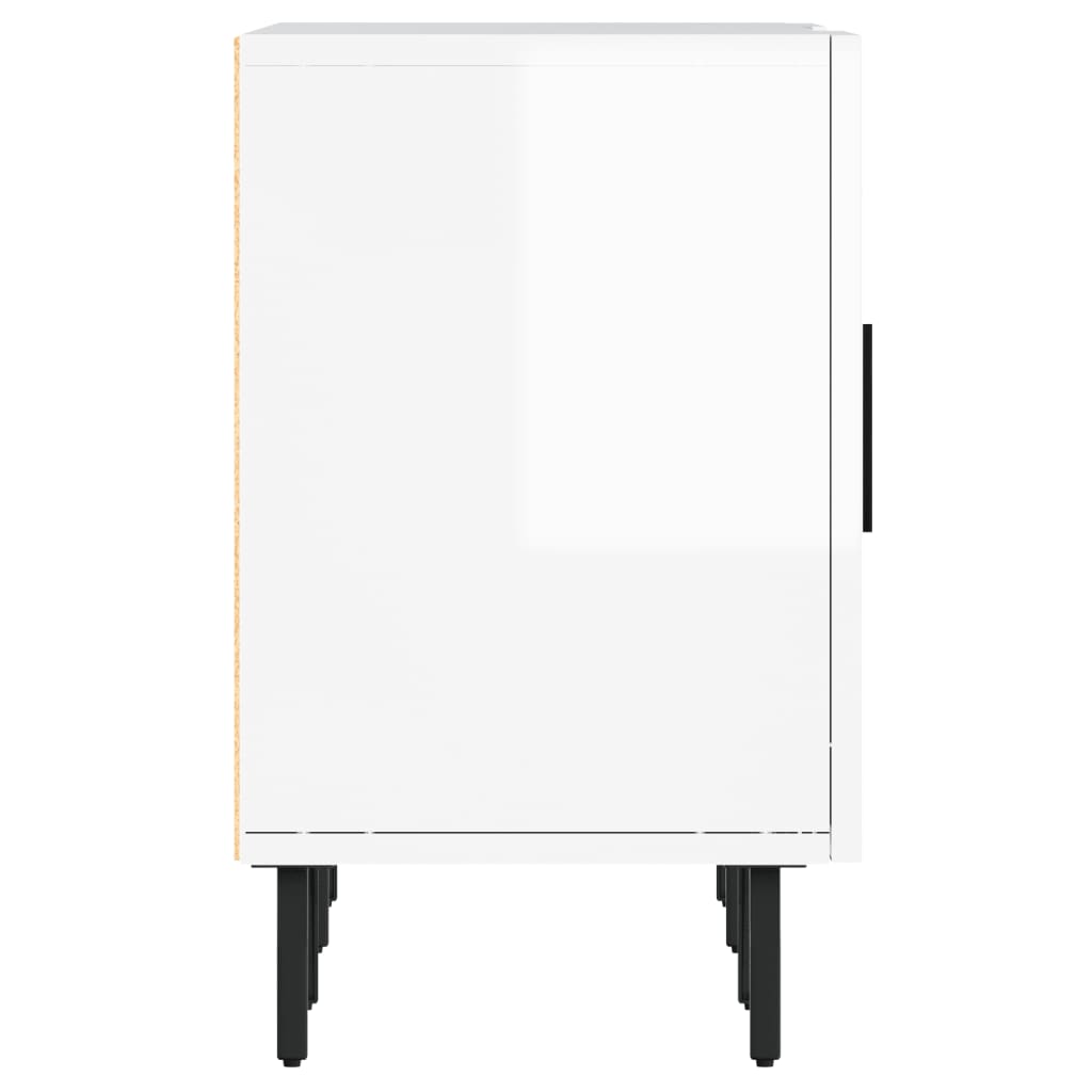 vidaXL Mobile Porta TV Bianco Lucido 150x30x50 cm in Legno Multistrato