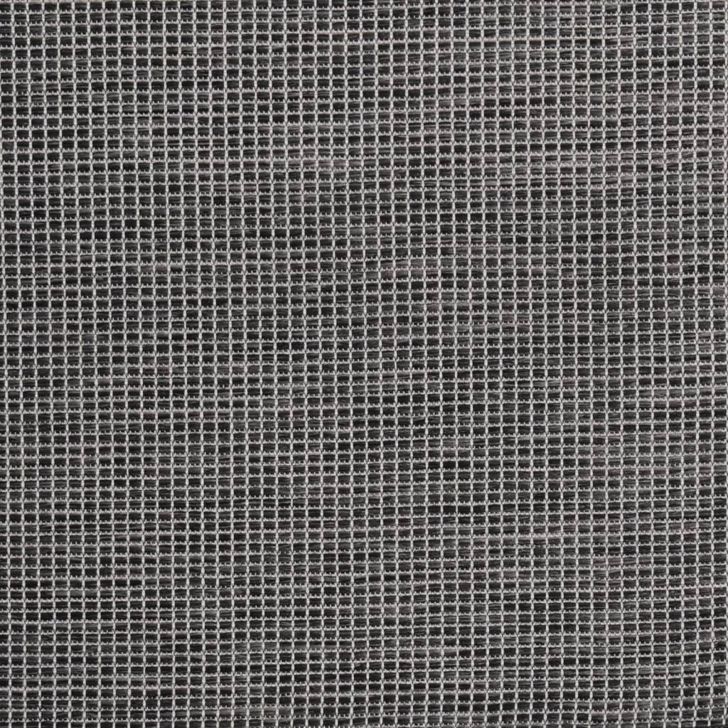 vidaXL Tappeto da Esterni a Tessitura Piatta 100x200 cm Grigio