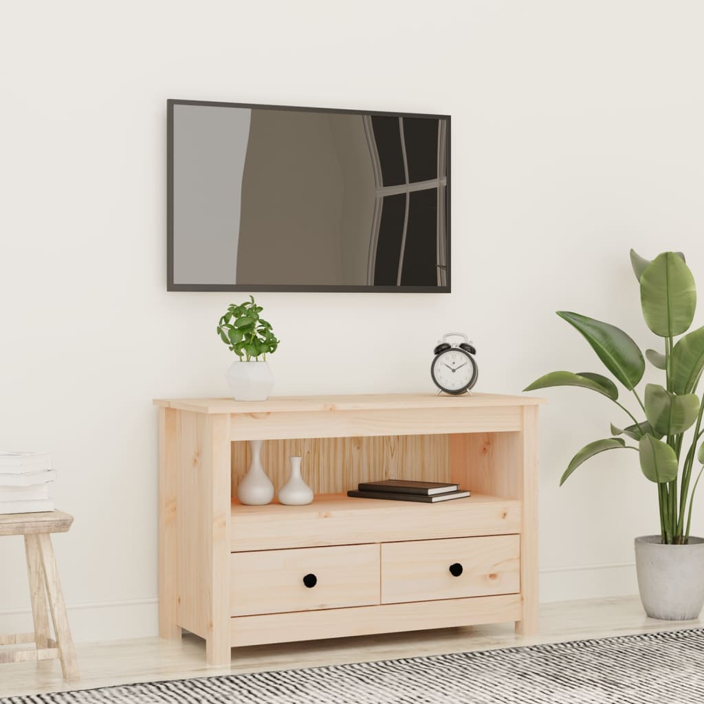 vidaXL Mobile Porta TV 79x35x52 cm in Legno Massello di Pino