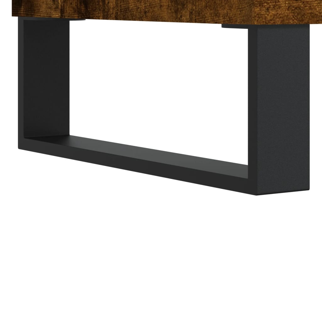 vidaXL Credenza Rovere Fumo 34,5x32,5x90 cm in Legno Multistrato