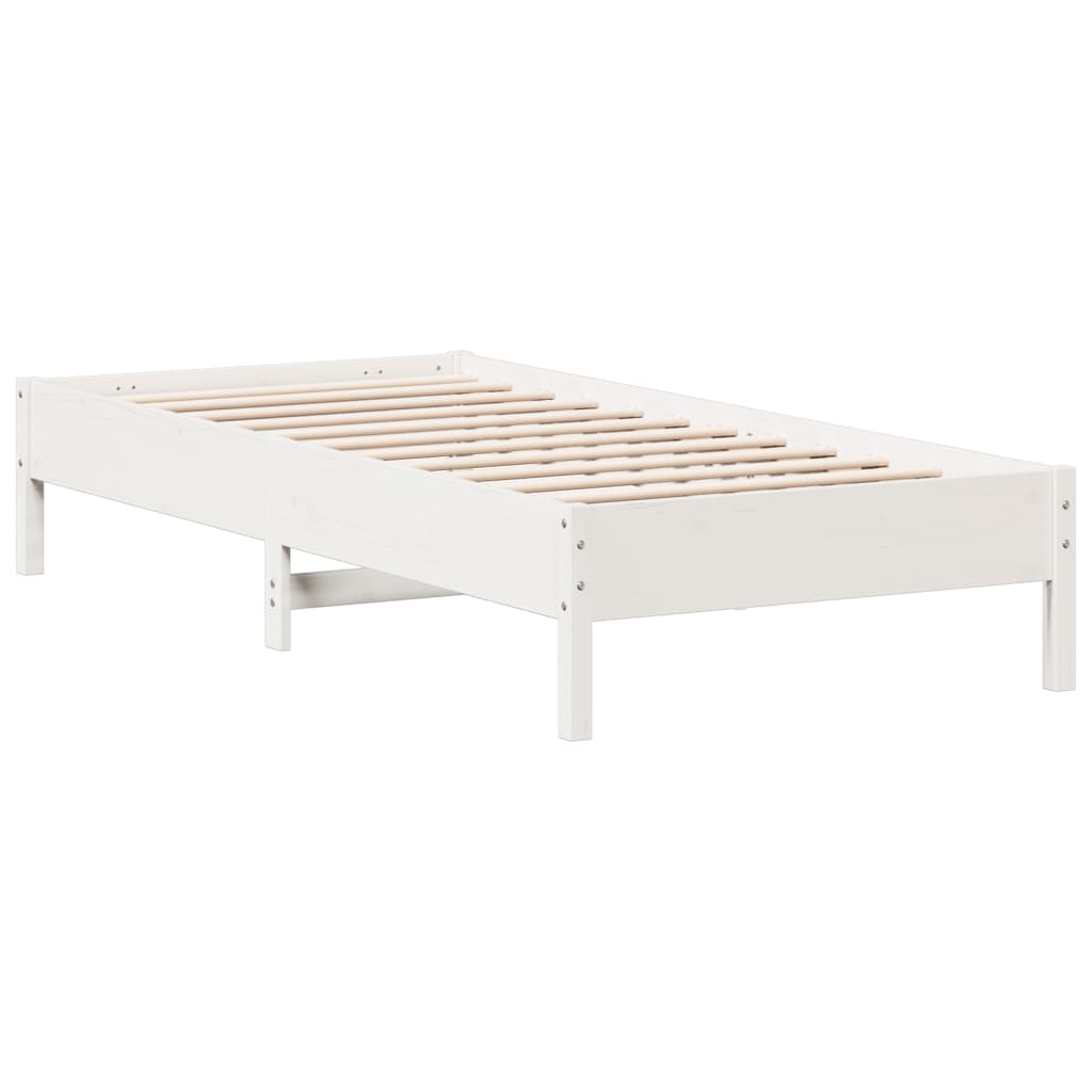 vidaXL Letto senza Materasso Bianco 90x200 cm Legno Massello di Pino